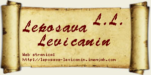 Leposava Levičanin vizit kartica
